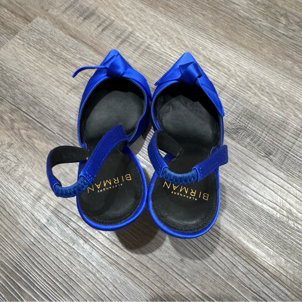 Alexandre Birman Clarita Satin Slip Slingback in Electric Blue - Picture 6 of 14